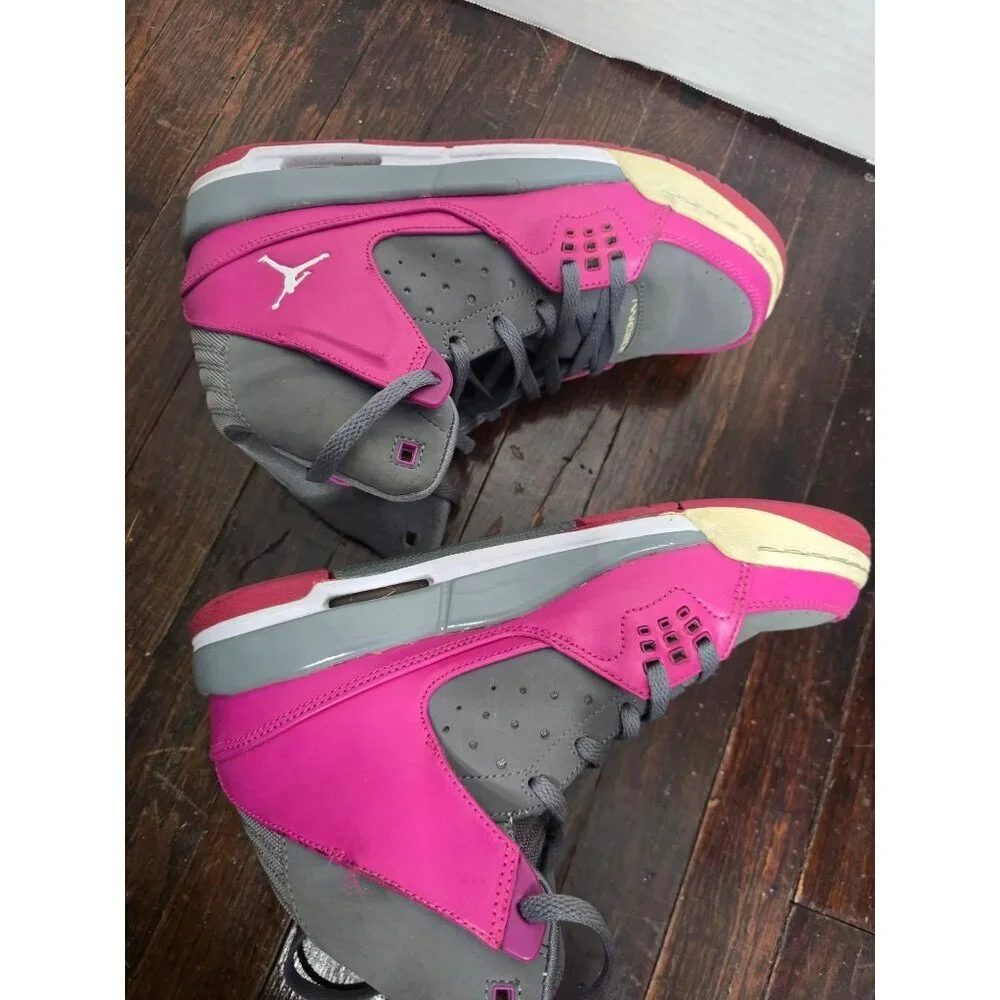 Jordan Sparkle Pink and Gray High Top Sneakers 6.5 Y